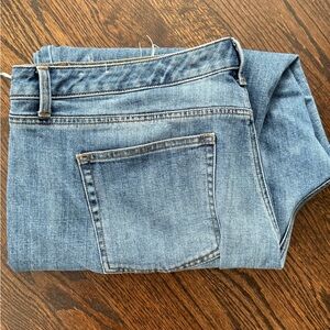 Talbots Light Blue Cropped Jeans with Frayed Hem